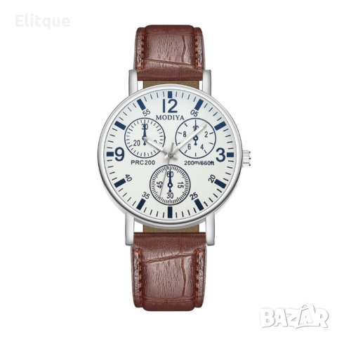 Мъжки спортно-елегантен ръчен часовник с к. верижка, снимка 5 - Мъжки - 52819425