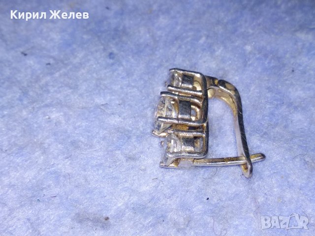 ПРЕКРАСНА СКЪПОЦЕННА СРЕБЪРНА АНГЛИЙСКА ОБЕЦА СРЕБРО 925 с БЛЕСТЯЩИ ФАСЕТИРАНИ ЦИРКОНИ 26514, снимка 16 - Обеци - 40532614