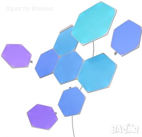 Светлинни панели Nanoleaf Shapes Hexagons Starter 9 броя бели
