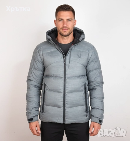 Spyder - Оригинално мъжко яке с естествен пух размер S-M