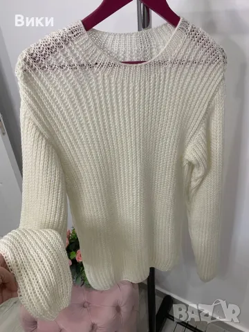 Ръчно плетене блуза универсален размер, снимка 10 - Блузи с дълъг ръкав и пуловери - 48834819