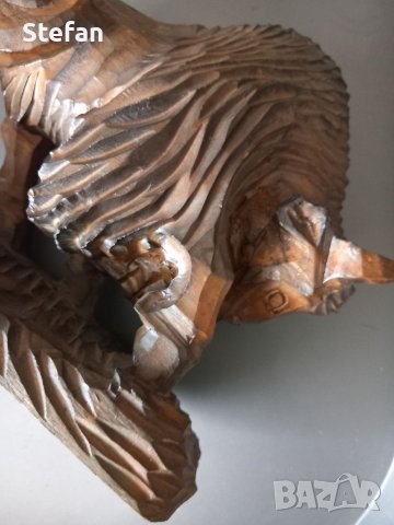 Зубър от дърво, снимка 6 - Антикварни и старинни предмети - 41289701
