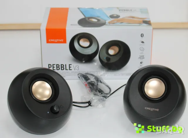 Creative Pebble V3 Bluetooth 5.0, 8W RMS Speakers тонколони, снимка 3 - Bluetooth тонколони - 42986142