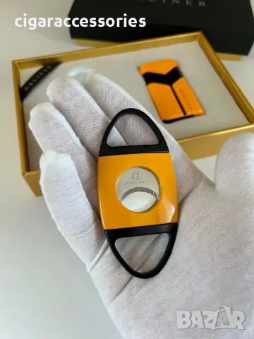 Подаръчен комплект GALINER – Запалка с два пламъка + ножичка за пури, снимка 2 - Запалки - 49879099