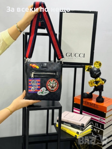 Gucci Мъжка Чанта За През Рамо Гучи - Налични Различни Цветове Код E894, снимка 5 - Чанти - 51864678