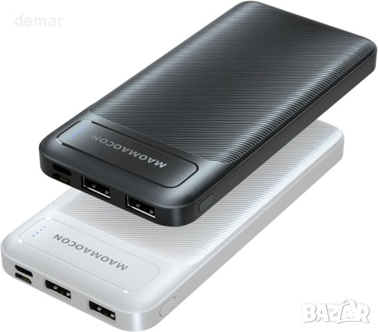 2 бр. Power Bank 10600mAh външни захранващи банки за смартфони USB C вход и изход, снимка 1 - Външни батерии - 44180226