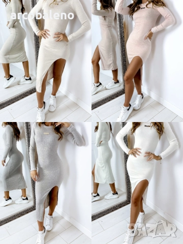 Дамска миди рокля October, 4цвята 