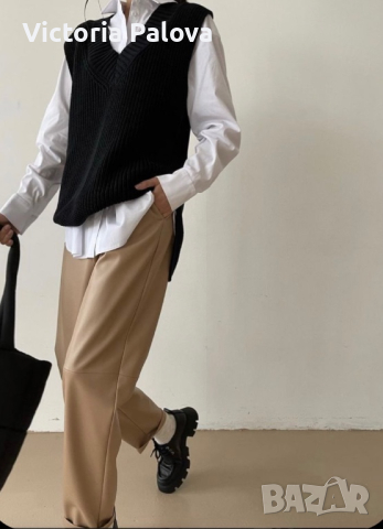 Стилен дълъг елек  меринос, снимка 11 - Елеци - 42888326