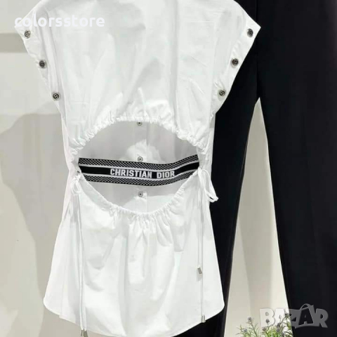 Луксозна бяла риза Cristian Dior  код Br376, снимка 2 - Ризи - 36155456