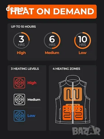 ORORO Дамска отопляема софтшел жилетка с Power Bank, черна, размер М, снимка 2 - Жилетки - 47439960