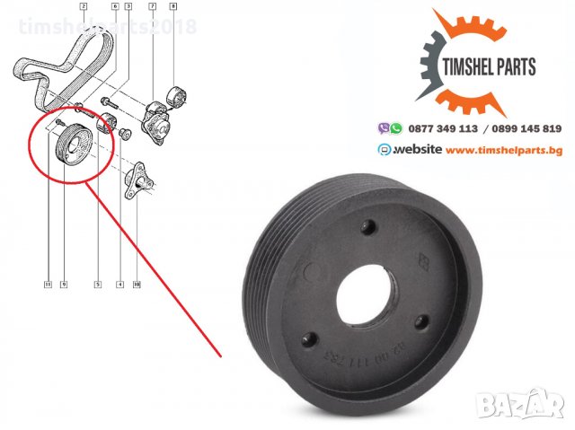Ремъчна шайба сервопомпа Renault Master, Opel Movano 2.2 dCi 2.5dCi, снимка 2 - Части - 39482684