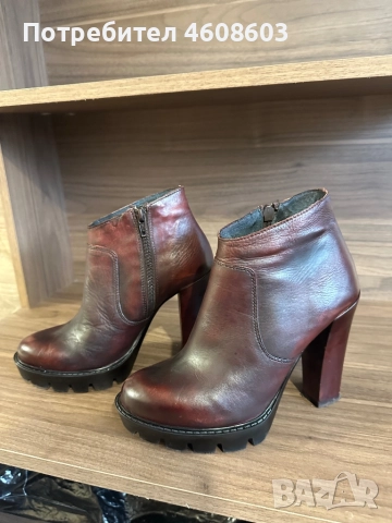 Боти от естествена кожа, снимка 3 - Дамски боти - 51978899