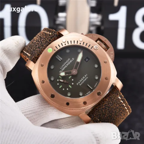 Мъжки часовник PANERAI Luminor Submersible 1950 Bronzo с автоматичен механизъм, снимка 3 - Мъжки - 48927414