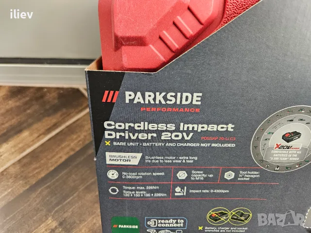 Безчетков винтоверт PARKSIDE PERFORMANCE PDSSAP 20-Li C3, снимка 3 - Винтоверти - 47685850