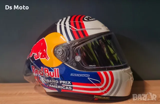 HJC RPHA 1 Red Bull Austin FIM, снимка 5 - Аксесоари и консумативи - 50337233