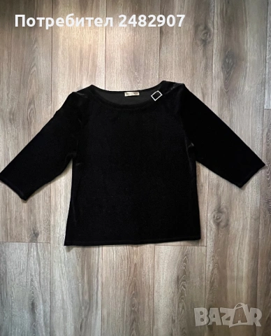 Дамска блуза с блестящ ефект, снимка 2 - Блузи с дълъг ръкав и пуловери - 53693840