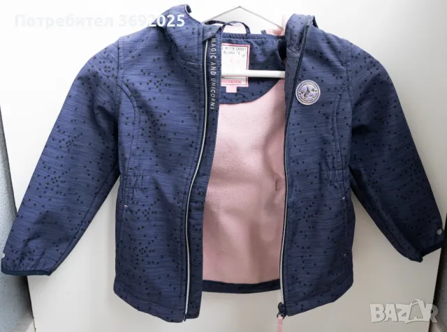 C&A Софтшел детско яке с качулка за момиче, размер 110, снимка 2 - Детски якета и елеци - 47765533