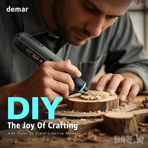 BlueMars 4V безжичен ротационен мултифункционален инструмент, 5 скорости, 101 аксесоара, снимка 7 - Други инструменти - 51190543