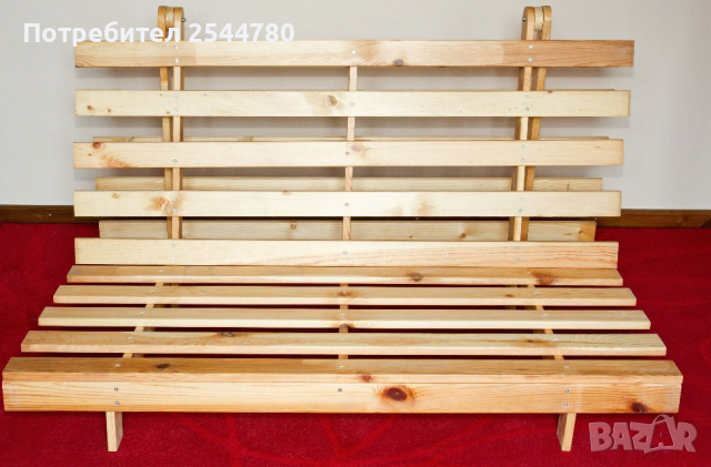 Нови Двойни и единични Разтегателни мебели от естествено дърво диван/фотьойл/легло, снимка 2 - Дивани и мека мебел - 36237942