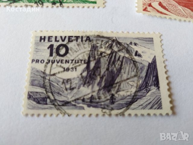 Пощенска марка 3бр - Швейцария 1931, снимка 4 - Филателия - 40008350