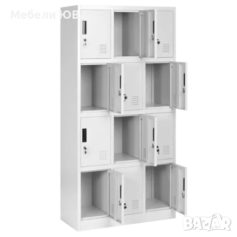 МЕТАЛЕН ШКАФ CR-1258 K СИВ, снимка 2 - Шкафове - 49183128