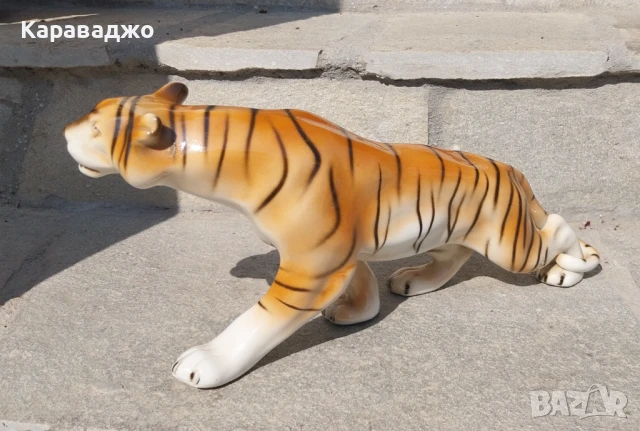 Статуетка Тигър Royal Dux, снимка 6 - Статуетки - 50968490