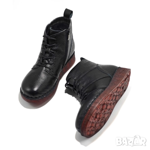 Дамски боти естествена кожа KL88, снимка 4 - Дамски боти - 51781293