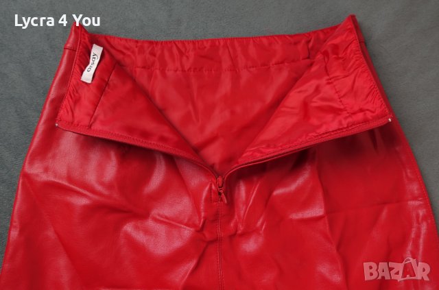 Orsay XS/S (EU 34) ярко червена кожена пола, снимка 8 - Поли - 44446952
