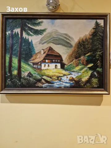 Немска картина Масло върху платно, снимка 1