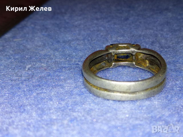 АРИСТОКРАТИЧЕН СКЪПОЦЕНЕН СРЕБЪРЕН ПРЪСТЕН СРЕБРО 925 с ФАСЕТИРАН ТЪМНО - СИН ЦИРКОН 43805, снимка 12 - Пръстени - 44664170