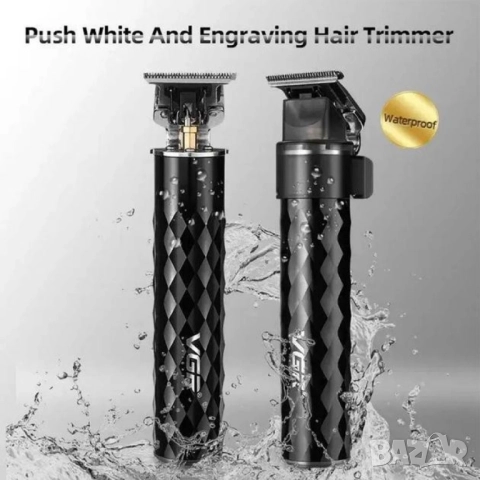 Водоустойчива професионална машинка за подстригване VGR V-170 с метален корпус и USB-C зареждане, снимка 4 - Тримери - 52125884