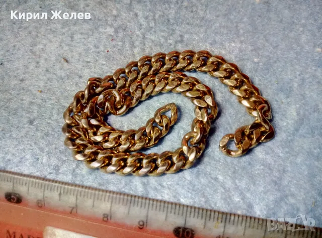 СТАРА ЗДРАВА РЕТРО ПЛЕТКА ПОЗЛАТЕНА МЕДНА ВЕРИЖКА КЮСТЕК СИНДЖИР 37377