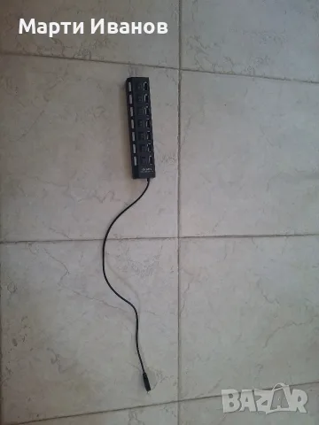 USB HUB с 7 USB порта – USB 2.0, снимка 3 - Кабели и адаптери - 56255139