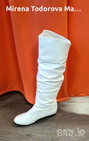 Кожен ботуш бял 41 номер