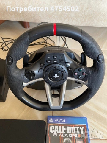 PS4+ HORI Racing Wheel Apex , снимка 2 - PlayStation конзоли - 53708659