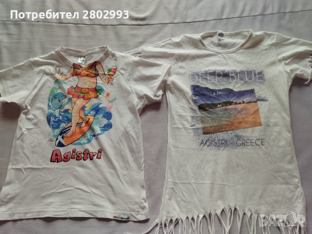 Два броя нови тениски, закупени от Гърция - 100% памук