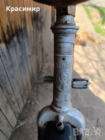 Старо колело /велосипед Диамант, за реставрация, снимка 8 - Антикварни и старинни предмети - 53847334