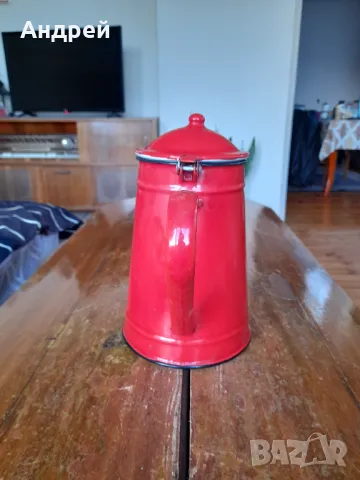 Стар емайлиран чайник #75, снимка 4 - Други ценни предмети - 49131046