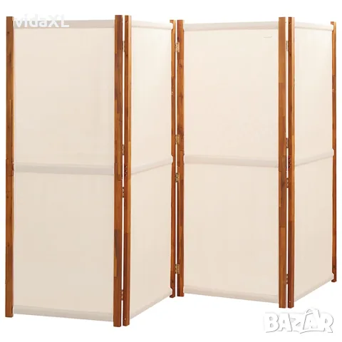 vidaXL Параван за стая, 4 панела, кремавобял, 280x180 cм, снимка 3 - Паравани - 56146859