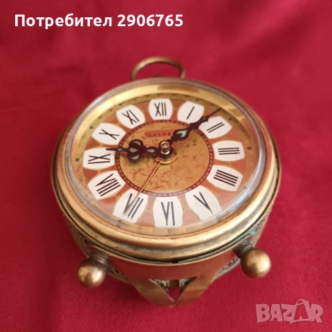 Часовник будилник Salves West Germany работещ, снимка 5 - Антикварни и старинни предмети - 52468046