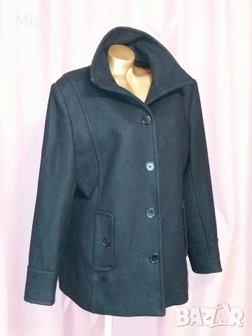 44 Дамско ,късо ,черно палто , снимка 6 - Палта, манта - 52557283