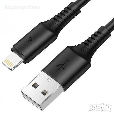 Borofone USB - Lightning (iPhone), Кабел 2.4A 1m BX47 / Черен / Баркод : 2402286