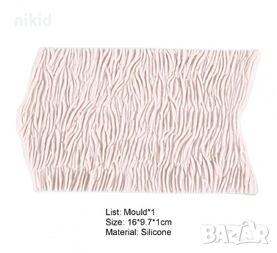 текстура релеф трева козина силиконов молд форма фондан, снимка 2 - Форми - 36239477