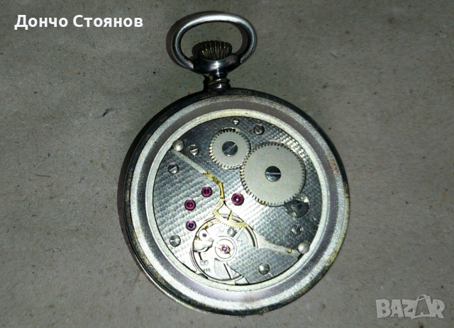 Стар сребърен джобен часовник "Aero Watch Neuchatel" / Swiss Made / 17 Jewels за ремонт или за части, снимка 9 - Джобни - 53651172