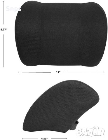 Възглавница за врата за кола с мемори пяна - черна, облицована, снимка 4 - Аксесоари и консумативи - 40319069