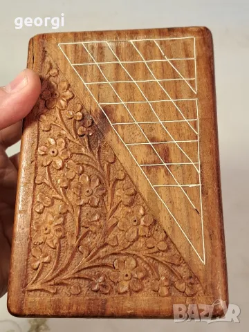 дървена кутия за бижута дърворезба 7/5, снимка 5 - Антикварни и старинни предмети - 49867917