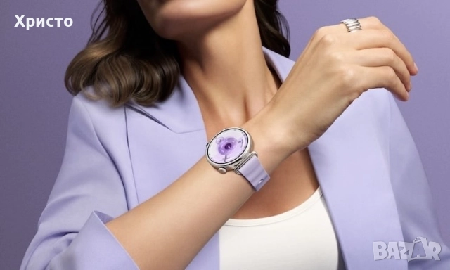 НОВ!!! Дамски смарт часовник Huawei Watch GT 6, 41MM, Steel Stainless Steel Case, Purple , снимка 3 - Смарт часовници - 52897808