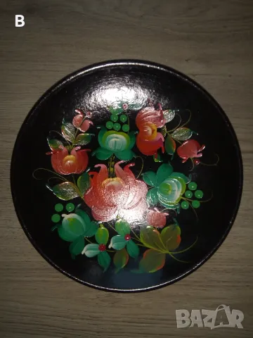 Дървена чиния за окачване на стена СССР, снимка 4 - Декорация за дома - 49250926