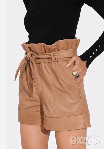 къси кожени панталонки, снимка 3 - Къси панталони и бермуди - 51320388