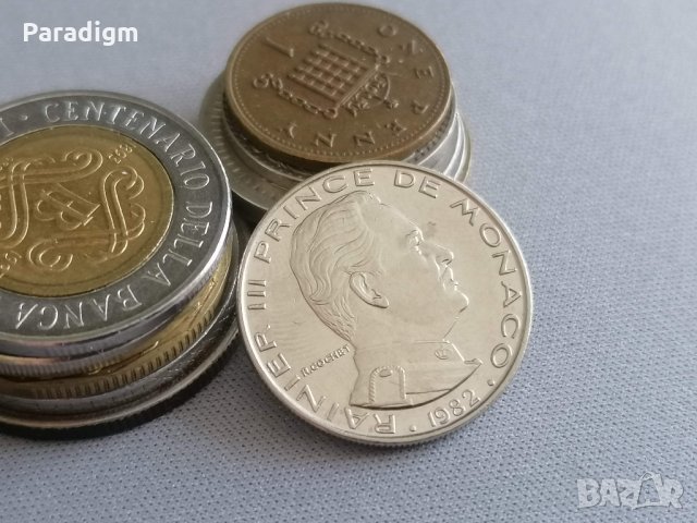Монета - Монако - 1 франк | 1982г., снимка 2 - Нумизматика и бонистика - 35774912